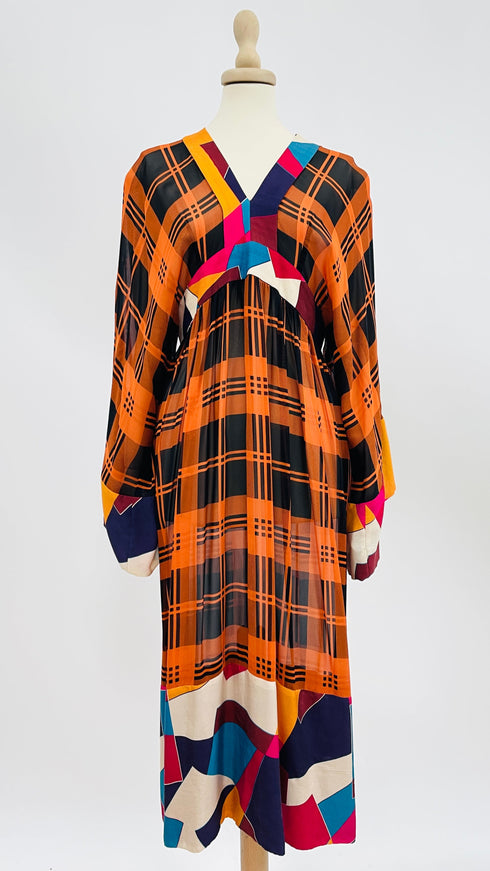 Abito midi multi-stampa