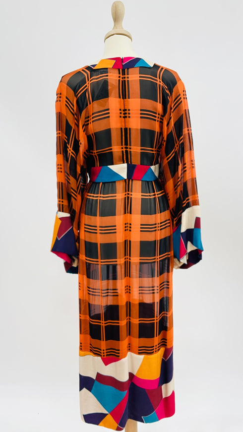 Abito midi multi-stampa