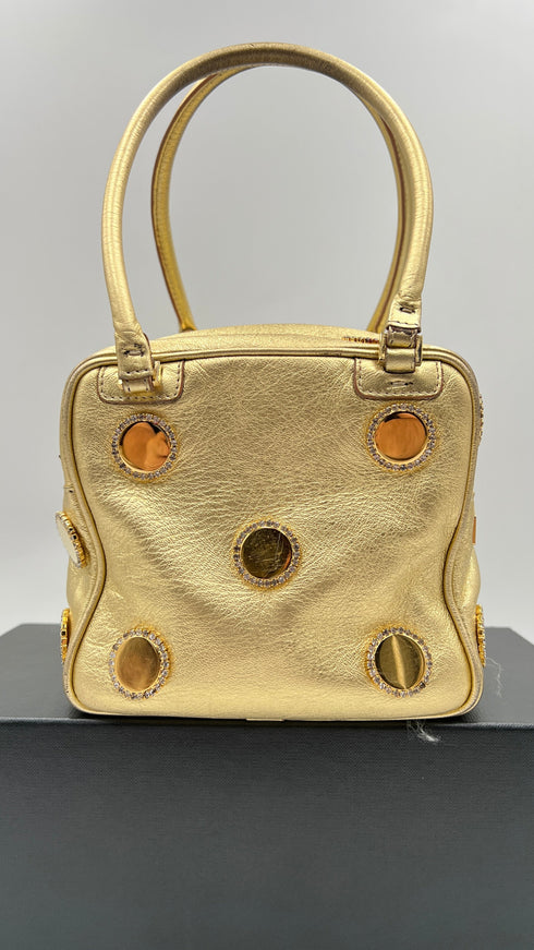 Bauletto "Strasse dice bag" oro