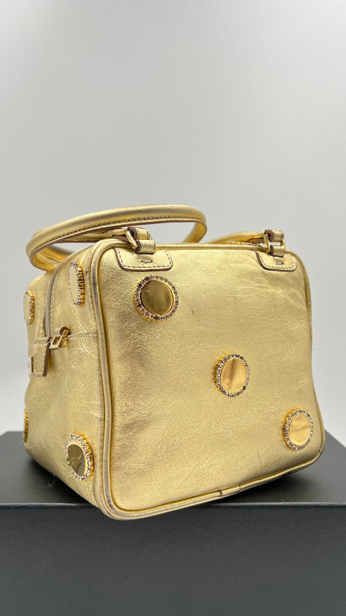 Bauletto "Strasse dice bag" oro