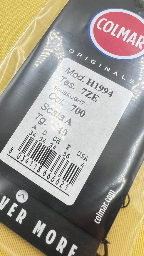 Giacca in neoprene con cartellino