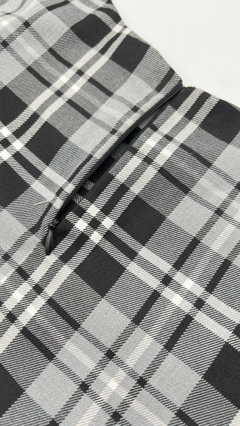 T-shirt in tessuto tartan