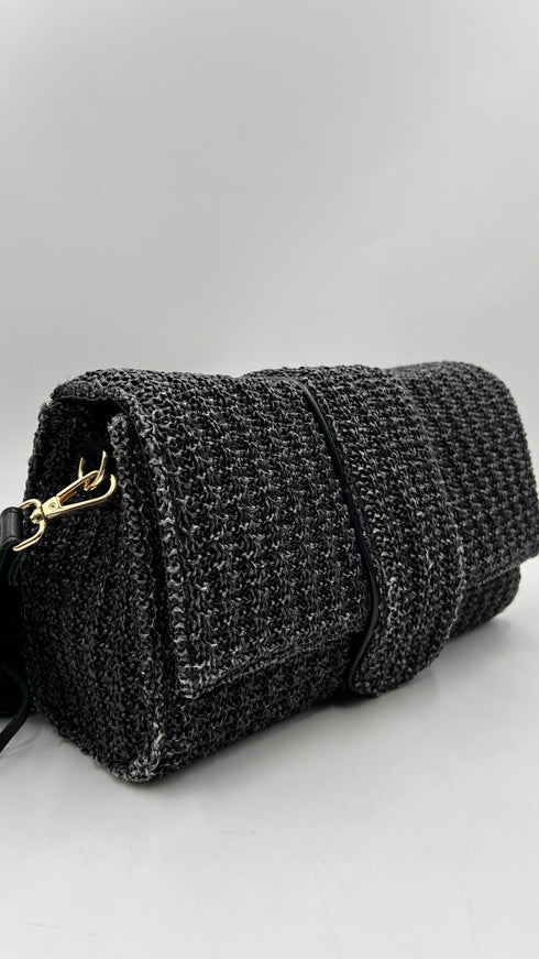 Borsa a tracolla in raffia