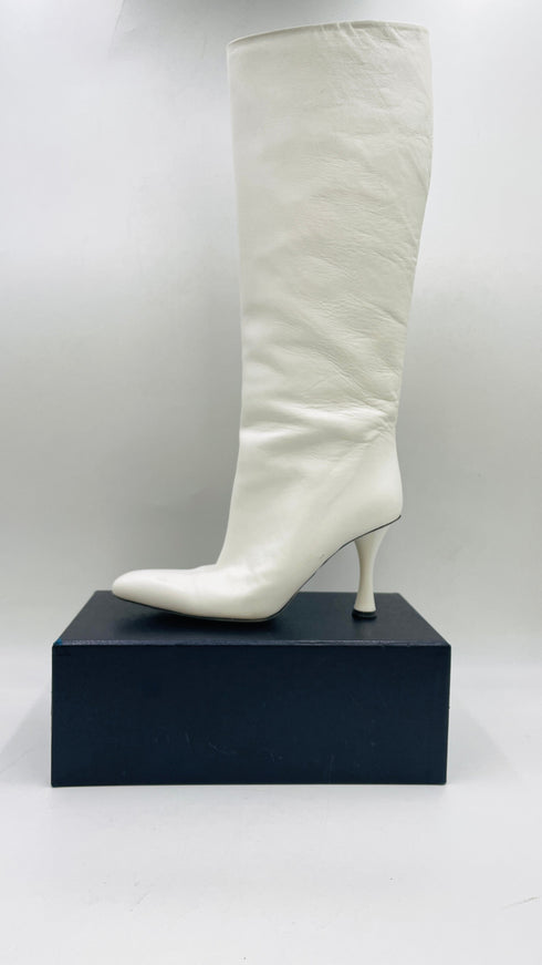 Stivali alti bianchi N.37