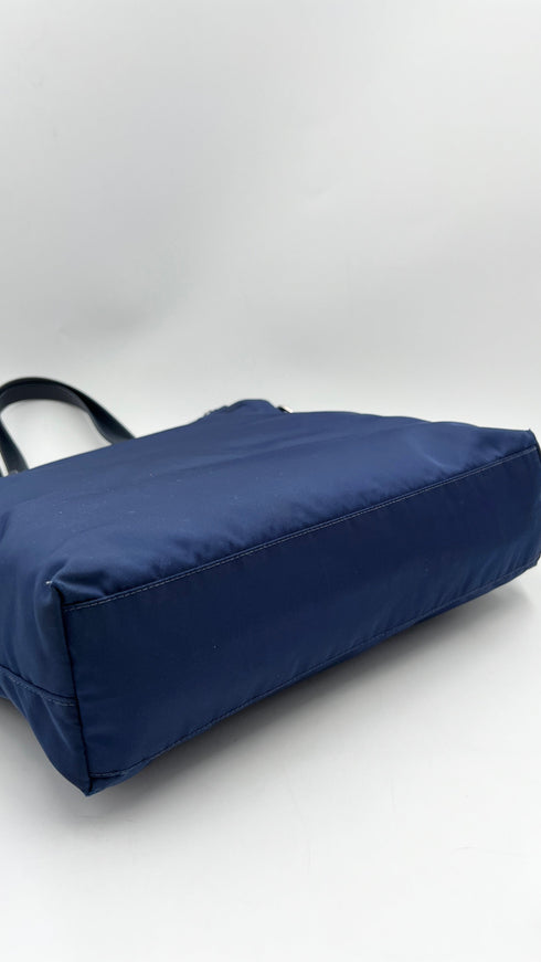 Borsa in nylon bluette