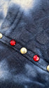 Felpa smanicata con strass