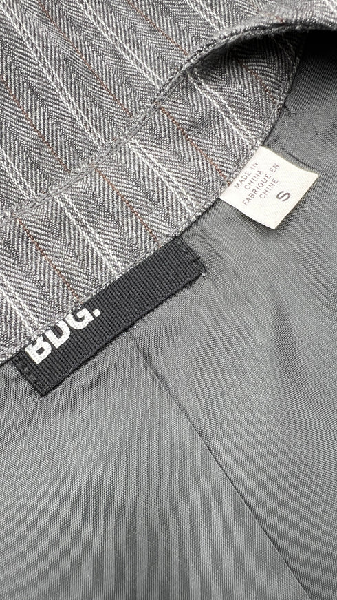 Gilet in gessato grigio