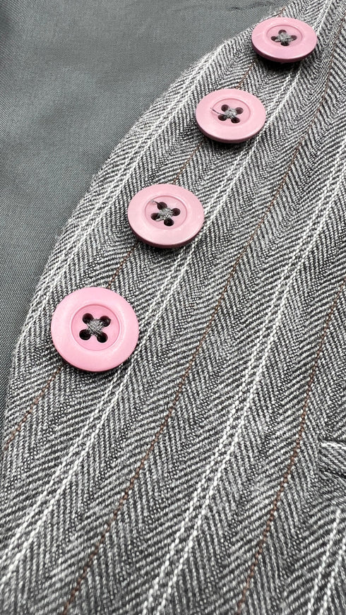 Gilet in gessato grigio