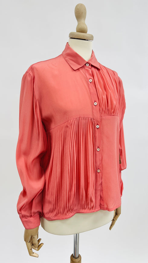 Camicia inserti plissé vintage