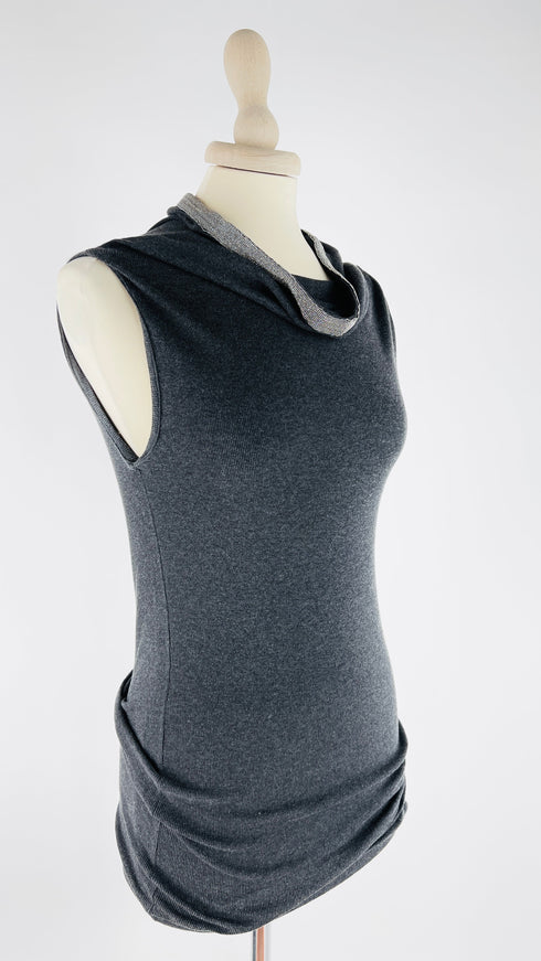 Smanicato collo alto cotone