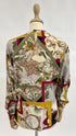 Blusa girocollo stampata