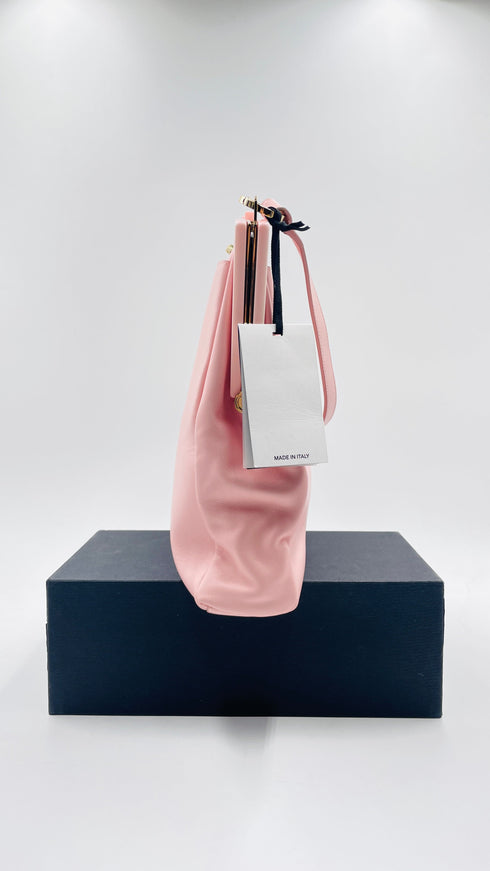Borsa in pelle rosa