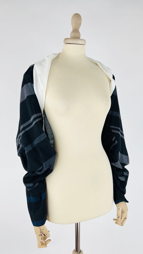 Cardigan corto a righe