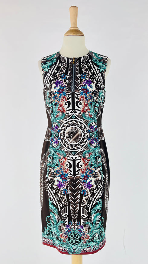 Abito midi con cerniera frontale con cartellino