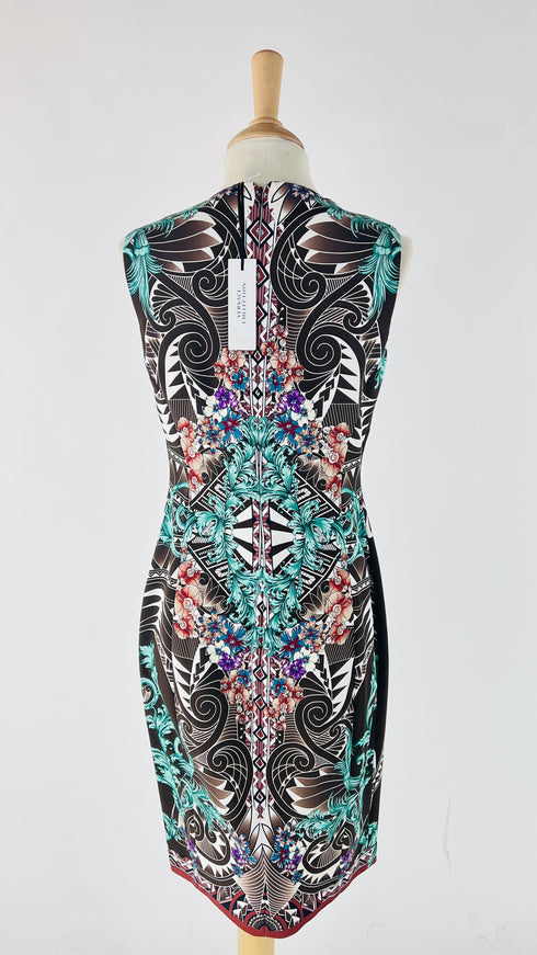 Abito midi con cerniera frontale con cartellino