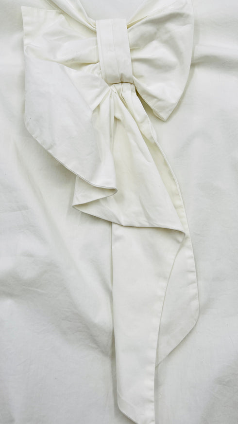 Camicia con fiocco in cotone