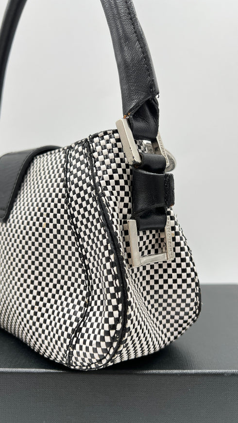Borsa a mano microquadretti
