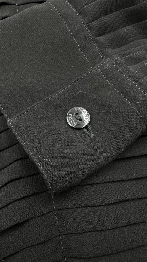 Camicia plissé nera