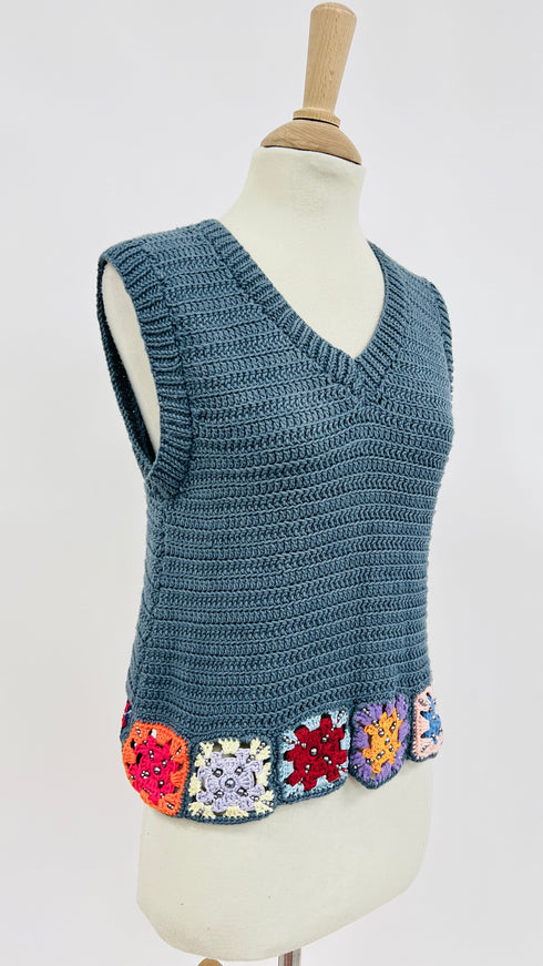 Gilet crochet con perline