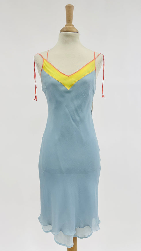 Abito slip dress in seta