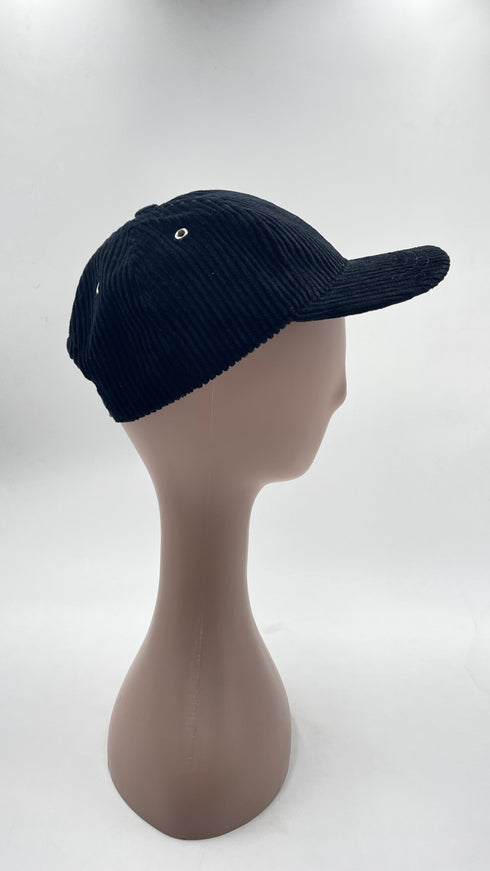 Berretto in velluto nero con logo