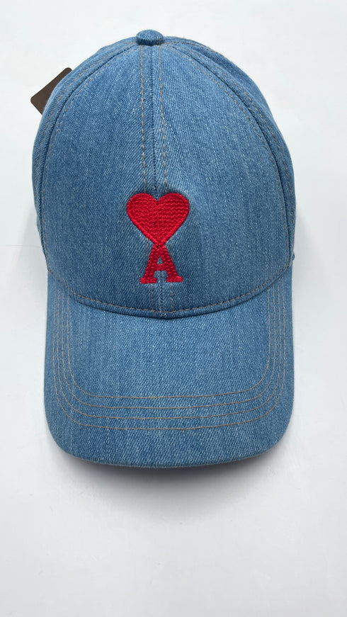 Berretto in denim logato