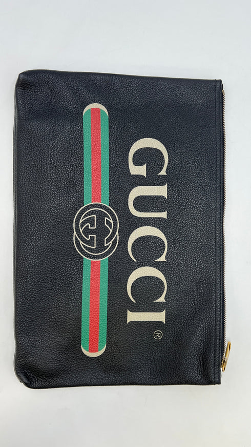 Pochette in pelle banda web