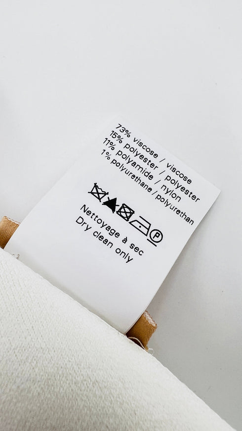 Body bianco con cartellino