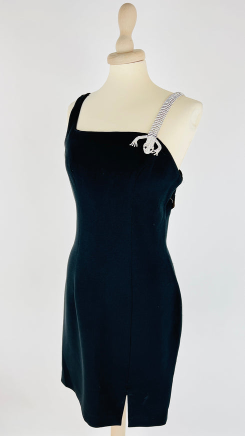 Abito corto spallina gioiello