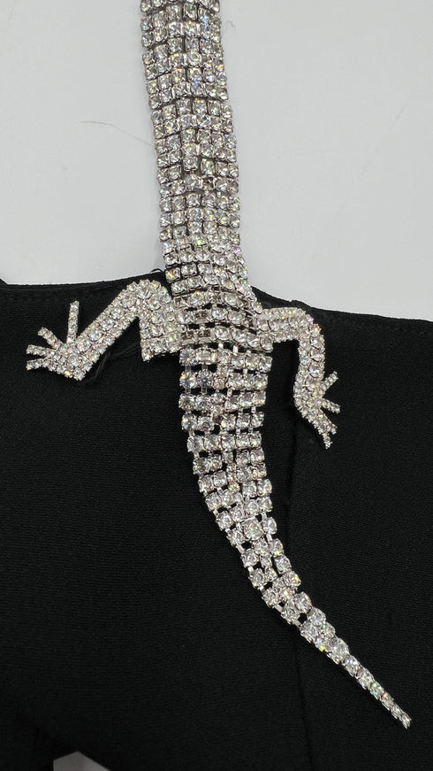 Abito corto spallina gioiello