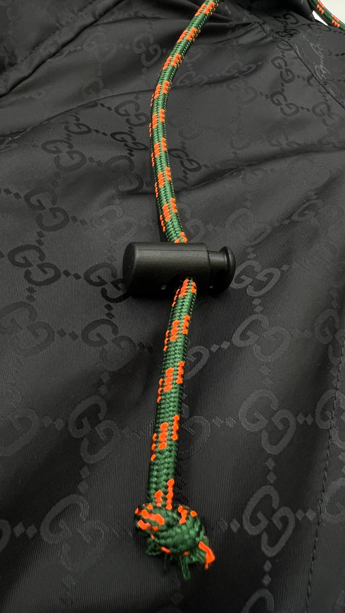 Giacca nera monogram con cartellino