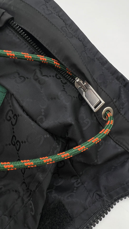 Giacca nera monogram con cartellino