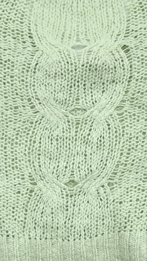 Maglia cropped in lana