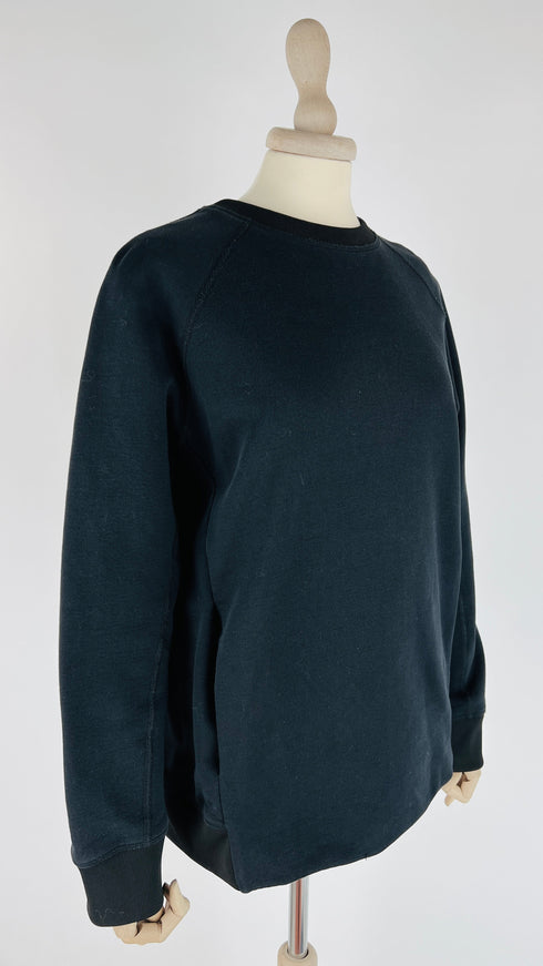 Felpa girocollo nera