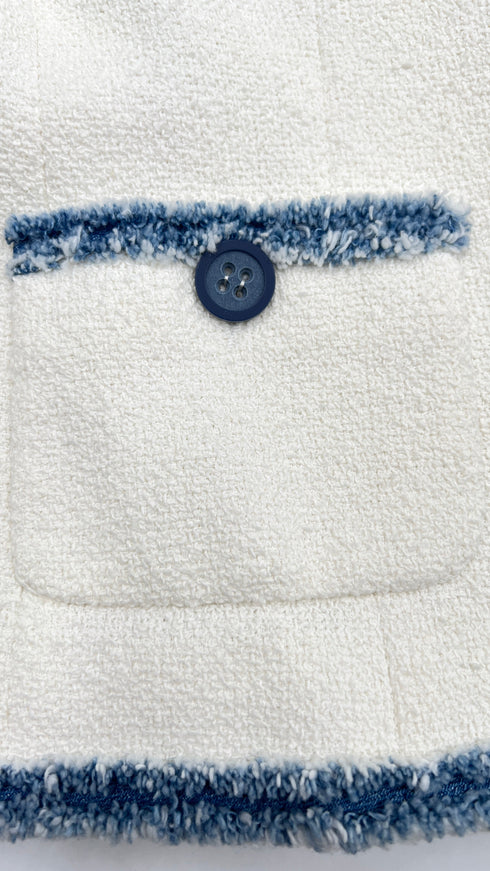 Giacca corta orli sfrangiati