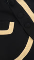 Blazer nero in lana-seta