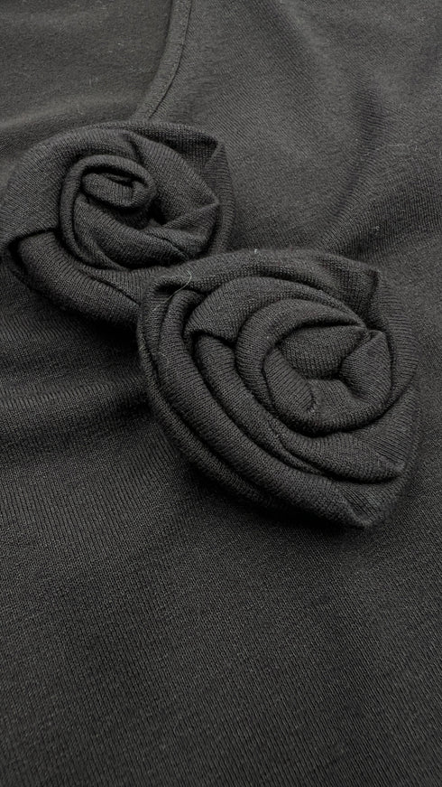 Smanicato con rose marrone