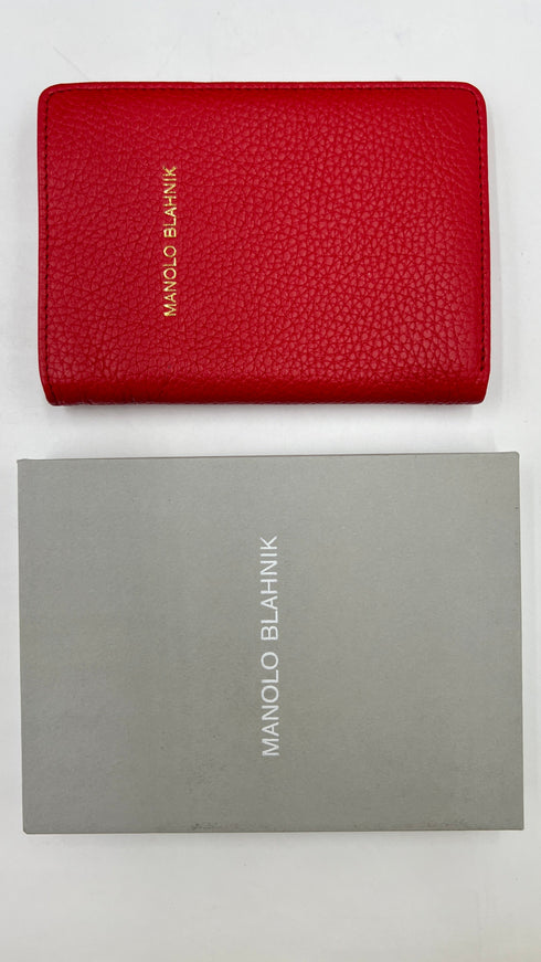 Portafoglio in pelle rossa