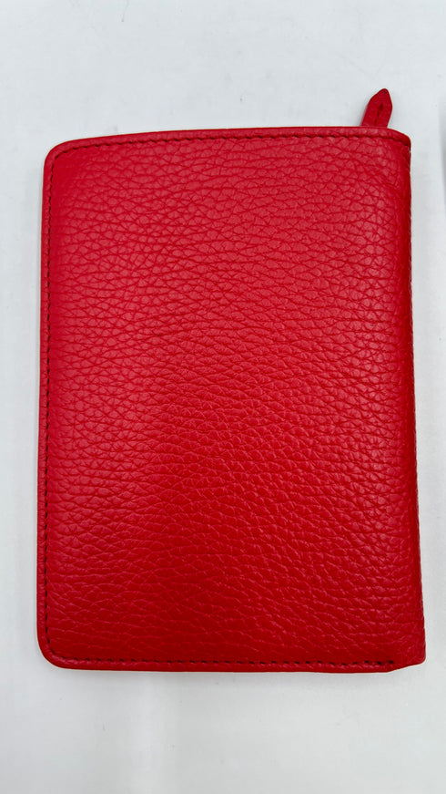 Portafoglio in pelle rossa