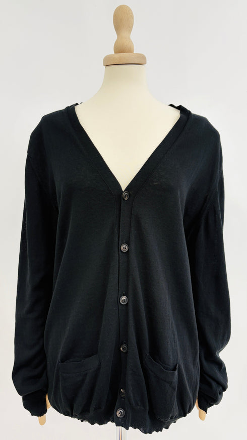 Cardigan in cotone nero