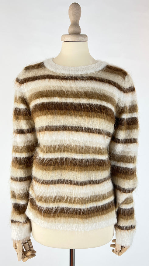 Maglione mohair a righe