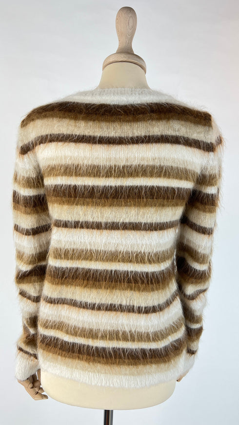 Maglione mohair a righe