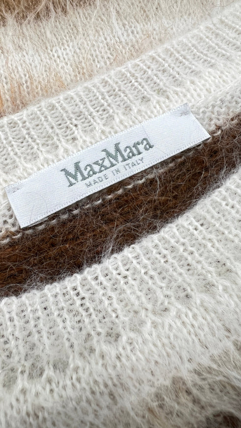 Maglione mohair a righe
