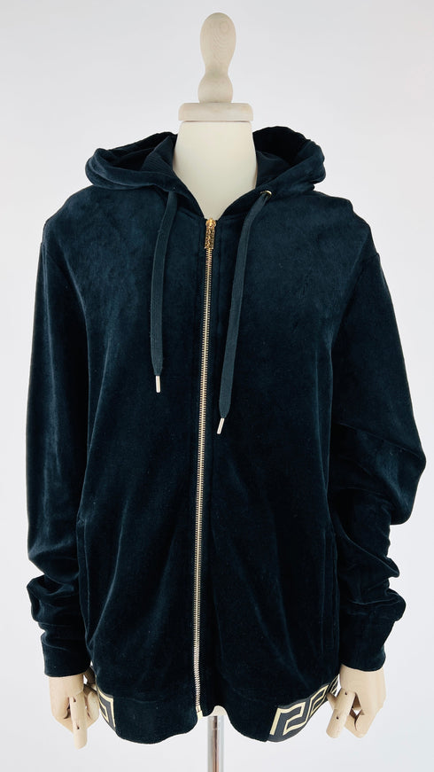 Felpa in velluto nero