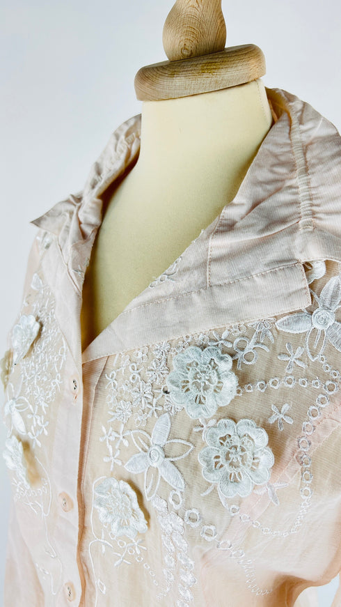 Camicia inserto pizzo con cartellino