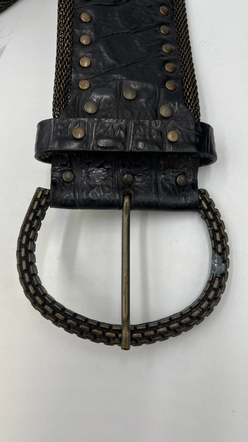 Cintura in pelle lavorata