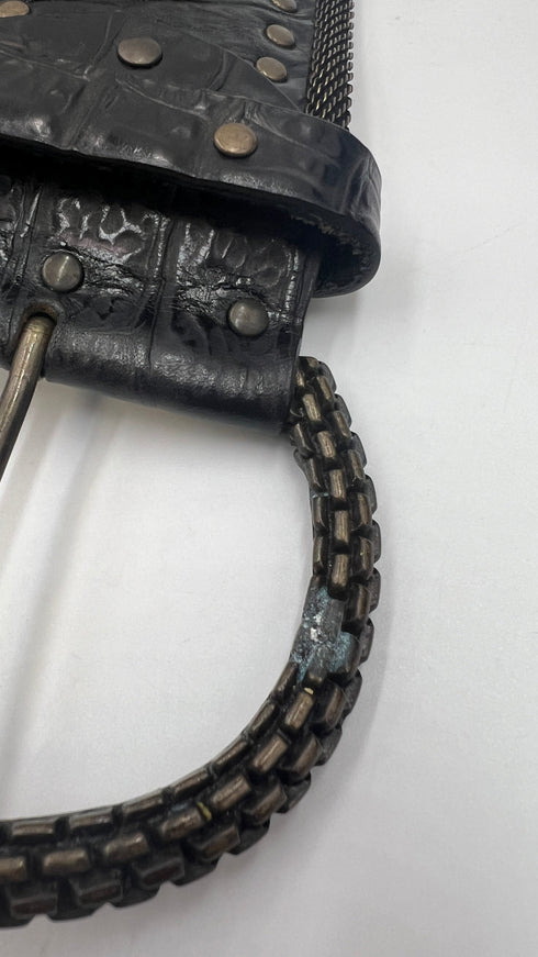 Cintura in pelle lavorata