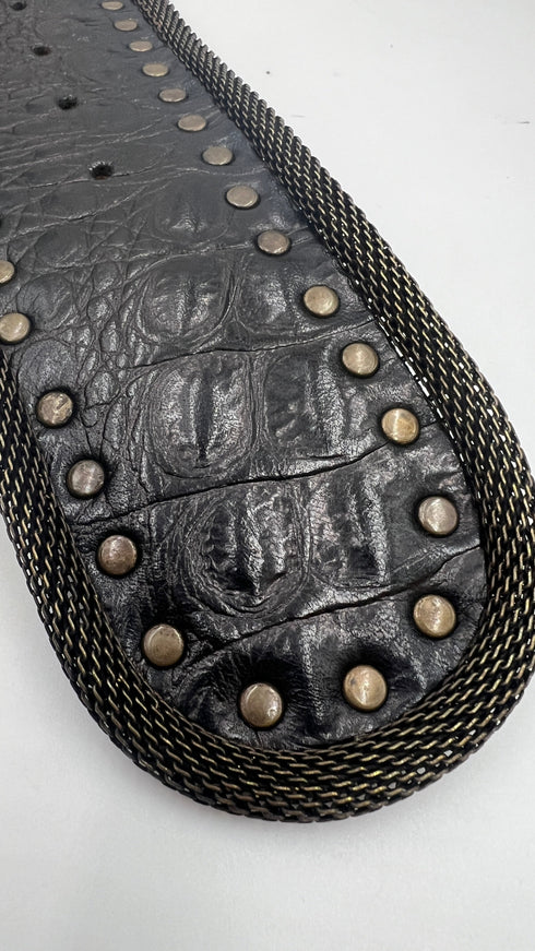 Cintura in pelle lavorata