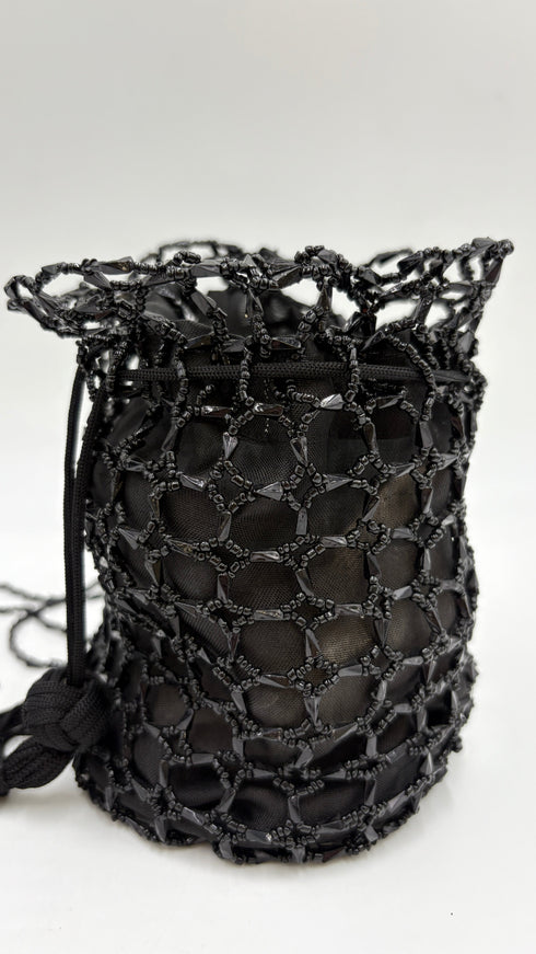 Borsa nera con perline