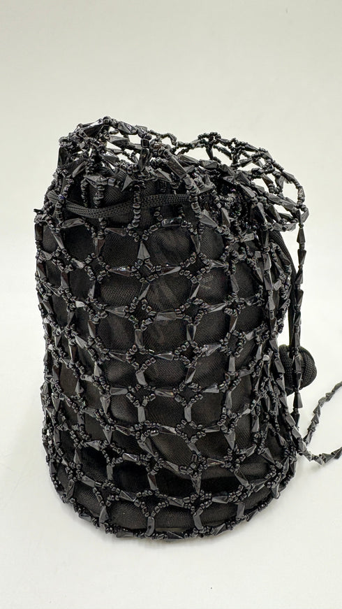 Borsa nera con perline
